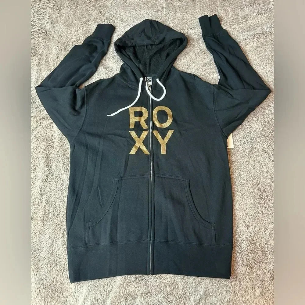 Roxy Proud 2 Full-Zip Hoodie Black Jacket New - Picture 8 of 16